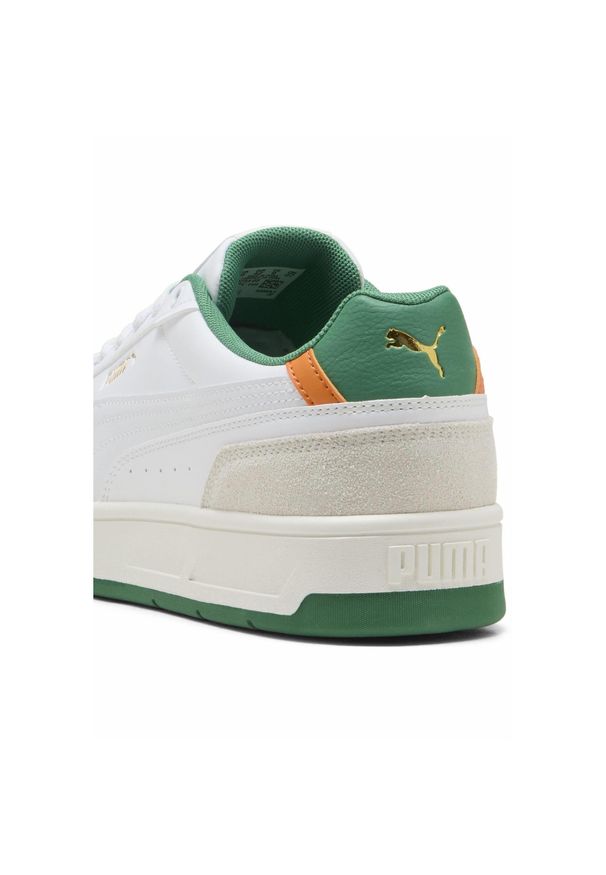 Puma - Sneakersy unisex Court Classico Sport PUMA Warm White Archive Green. Kolor: biały, wielokolorowy, zielony. Materiał: zamsz