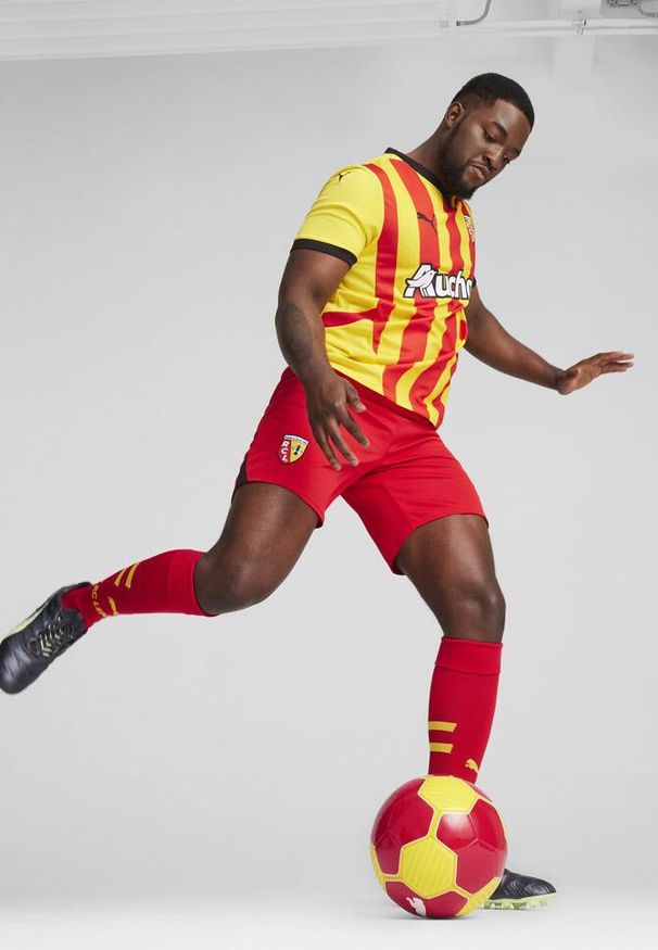 Puma - Męska koszulka domowa RC Lens 24/25 PUMA Pelé Yellow Red. Kolor: żółty, czerwony, wielokolorowy