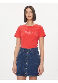 Pepe Jeans T-Shirt Wendy PL505480 Czerwony Regular Fit. Kolor: czerwony. Materiał: bawełna