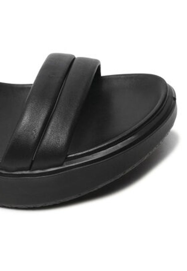 ecco - ECCO Sandały Flowt Wedge Lx W 27330351052 Czarny. Kolor: czarny. Materiał: skóra, nubuk