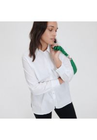 Reserved - Koszula z bawełny organicznej - Biały. Kolor: biały. Materiał: bawełna
