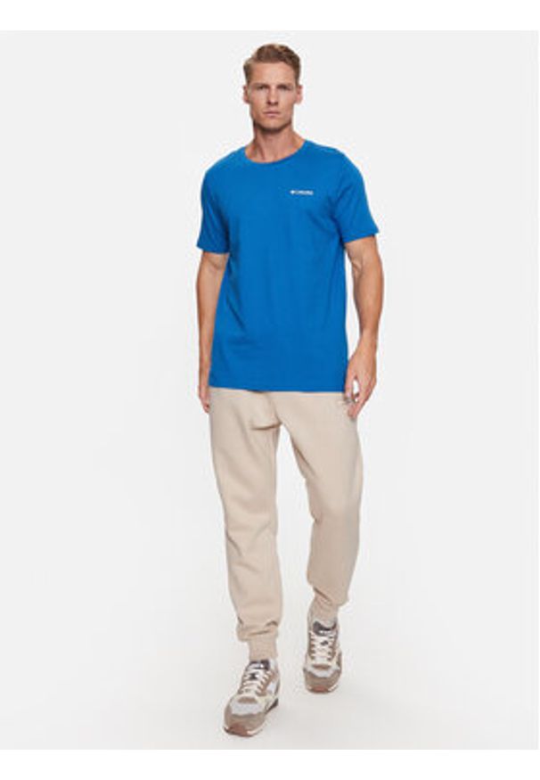 columbia - Columbia T-Shirt Rapid Ridge™ Back Graphic Tee II Niebieski Regular Fit. Kolor: niebieski. Materiał: bawełna, syntetyk