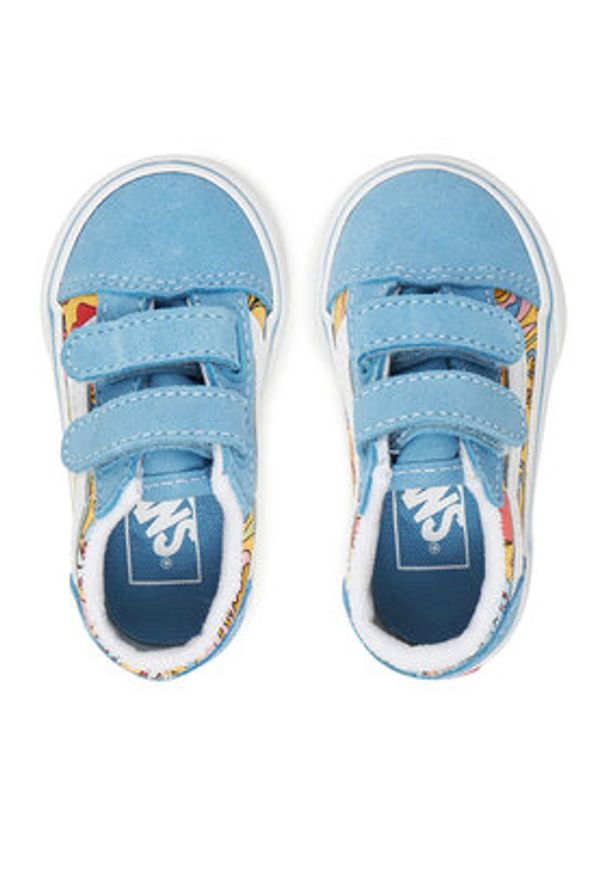 Vans Sneakersy Old Skool V VN000CS6BOX1 Niebieski. Kolor: niebieski. Materiał: zamsz, skóra. Model: Vans Old Skool