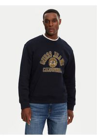 Guess Jeans Bluza M5RQ40 KCPR1 Granatowy Regular Fit. Kolor: niebieski. Materiał: bawełna #1