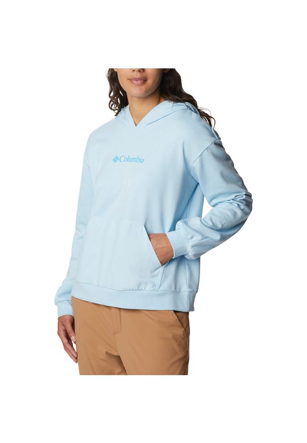columbia - Bluza trekkingowa damska Columbia Logo III French Terry. Kolor: niebieski. Sport: turystyka piesza