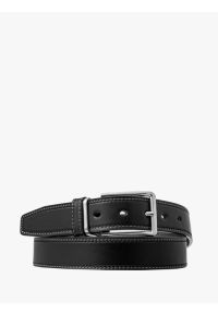 Ryłko - Czarny pasek męski. Kolor: czarny. Materiał: skóra. Styl: street #1