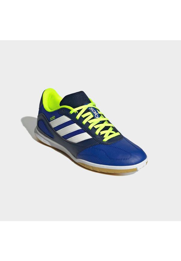 Adidas - Buty do piłki nożnej halowej ADIDAS Super Sala Futsal. Kolor: niebieski. Materiał: syntetyk, kauczuk. Szerokość cholewki: normalna. Sport: piłka nożna
