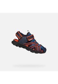 Sandały Geox Model J Sandal Airadyum Bo Kolor Niebieski. Kolor: czerwony, niebieski, wielokolorowy. Materiał: syntetyk, tkanina. Sezon: lato
