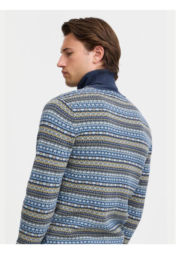 Blend Golf 20717856 Niebieski Regular Fit. Typ kołnierza: golf. Kolor: niebieski. Materiał: bawełna