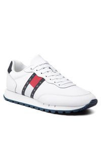 Tommy Jeans Sneakersy Leather Runner EM0EM00898 Biały. Kolor: biały. Materiał: skóra #8