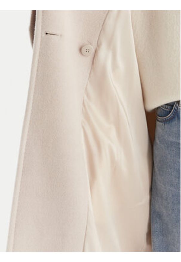 Marella Płaszcz wełniany English 2523016142 Szary Regular Fit. Kolor: szary. Materiał: wełna