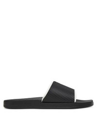 Calvin Klein Jeans Klapki Slide Rubber Neoprene Text YM0YM01234 Czarny. Kolor: czarny #1