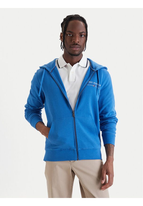 TOMMY HILFIGER - Tommy Hilfiger Bluza Brand Love MW0MW42462 Niebieski Regular Fit. Kolor: niebieski. Materiał: bawełna