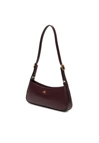 Calvin Klein Torebka Ck Small Shoulder Bag LV04F3170G Bordowy. Kolor: czerwony. Materiał: skórzane #4