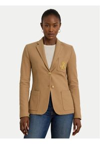 Lauren Ralph Lauren - LAUREN RALPH LAUREN Marynarka 200797305018 Beżowy Slim Fit. Kolor: beżowy. Materiał: bawełna #1