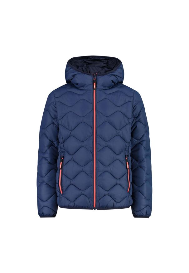 Kurtka z kapturem dla dziewczynki CMP. Typ kołnierza: kaptur. Kolor: niebieski. Materiał: syntetyk