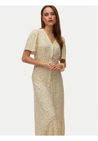 Vero Moda Sukienka codzienna Alba 10330301 Żółty Regular Fit. Okazja: na co dzień. Kolor: żółty. Materiał: wiskoza. Typ sukienki: proste. Styl: casual #4