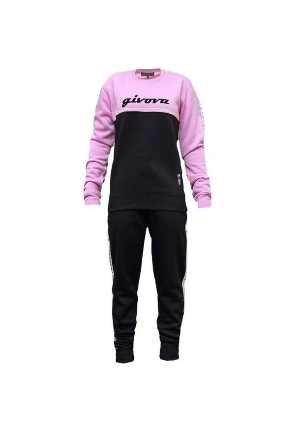 Givova Sportowy Dres Damski Lila i Czarny XL. Kolor: różowy, fioletowy, wielokolorowy, czarny. Materiał: poliester, bawełna. Sport: piłka nożna