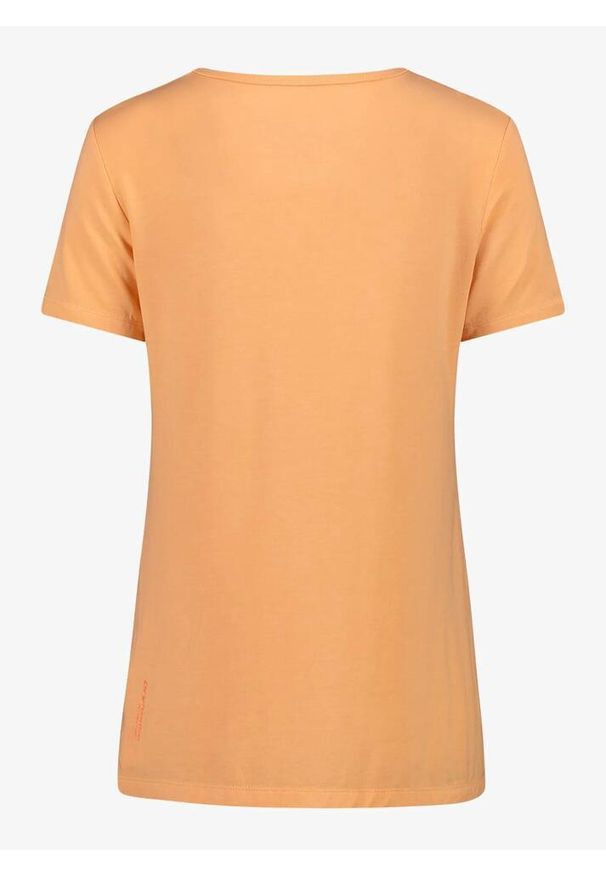 Koszulka z nadrukiem damska CMP Soraka T-Shirt. Kolor: pomarańczowy. Wzór: nadruk