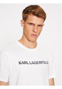 Karl Lagerfeld - KARL LAGERFELD Piżama Printed Pj T-Shirt Set 225M2100 Biały Regular Fit. Kolor: biały. Materiał: bawełna
