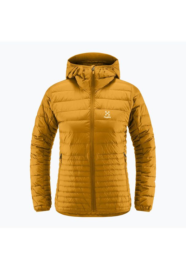 Kurtka puchowa damska Haglöfs Micro Nordic Down Hood. Kolor: żółty. Materiał: puch. Sezon: zima. Styl: sportowy