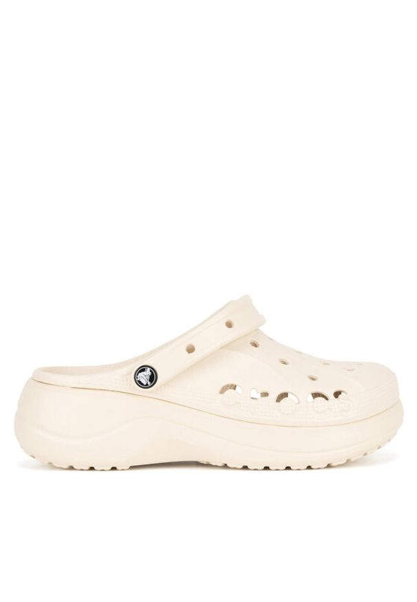 Crocs Klapki C-BAYA PLATFORM CLOG 208186-11S W Beżowy. Kolor: beżowy. Materiał: materiał. Obcas: na platformie