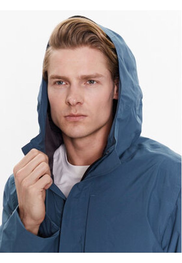 Jack Wolfskin Kurtka przeciwdeszczowa Goldgewann 1115761 Niebieski Regular Fit. Kolor: niebieski. Materiał: syntetyk