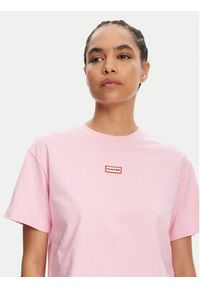 Hunter T-Shirt Abby HARW0059251 Różowy Boxy Fit. Kolor: różowy. Materiał: bawełna #3