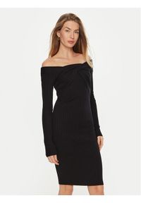 Guess Sukienka koktajlowa Milana W4BK26 Z2V42 Czarny Slim Fit. Kolor: czarny. Materiał: wiskoza, syntetyk. Styl: wizytowy #1