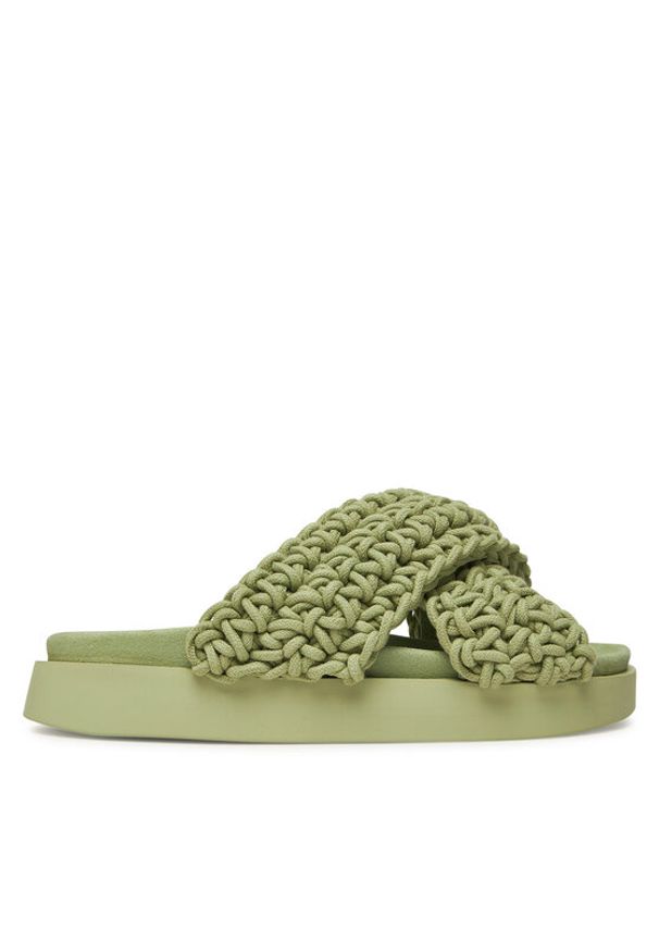 Inuikii Klapki Woven 70104-105 Zielony. Kolor: zielony. Materiał: materiał