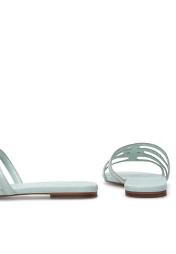 Badura Klapki JEAN-113775 Zielony. Kolor: zielony. Materiał: skóra