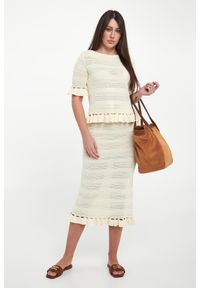 Twinset Milano - Sweter damski ażurowy TWINSET. Wzór: ażurowy #3