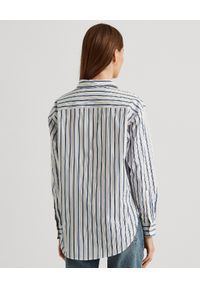 Lauren Ralph Lauren - LAUREN BY RALPH LAUREN - Bawełniana koszula w paski Relaxed Fit. Kolor: biały. Materiał: bawełna. Długość rękawa: długi rękaw. Długość: długie. Wzór: paski. Styl: klasyczny #3