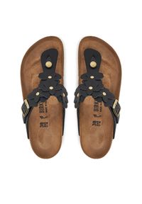 Birkenstock Japonki Gizeh Flowers 1026719 Czarny. Kolor: czarny. Materiał: skóra #1