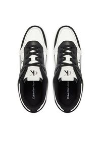 Calvin Klein Jeans Sneakersy Basket Cup Low Laceup Lth Mix YM0YM01308 Biały. Kolor: biały. Materiał: skóra #4