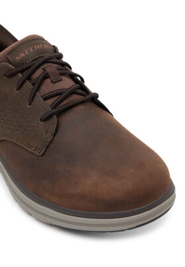 skechers - Skechers Sneakersy Orell-Yates 205249/COC Brązowy. Kolor: brązowy. Materiał: skóra