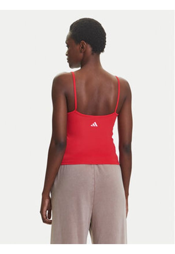Adidas - adidas Top Seasonal Essentials 3-Stripes JM1910 Czerwony Slim Fit. Kolor: czerwony. Materiał: syntetyk