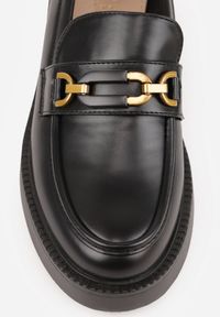Born2be - Czarne Klasyczne Mokasyny VICES z Elegancką Aplikacją i Skórzaną Wkładką Anatope. Okazja: na co dzień, na spotkanie biznesowe, do pracy. Kolor: czarny. Materiał: skóra. Wzór: aplikacja. Styl: elegancki, klasyczny #6