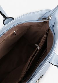 Renee - Niebieska Torebka Typu Shopper z Paskiem Crossbody Zdobiona Aplikacją Idaniela. Kolor: niebieski. Wzór: aplikacja. Dodatki: z aplikacjami. Materiał: zdobione. Styl: elegancki, casual. Rodzaj torebki: na ramię #3