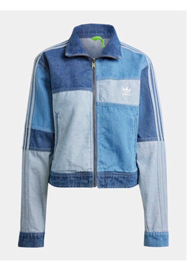 Adidas - adidas Kurtka jeansowa KSENIASCHNAIDER IU2464 Niebieski Loose Fit. Kolor: niebieski. Materiał: bawełna