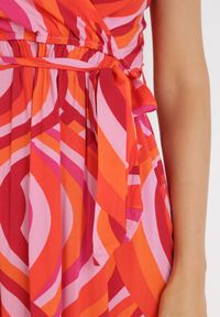 Born2be - Pomarańczowa Wiskozowa Sukienka Maxi na Ramiączkach z Gumką i Paskiem w Talii Annanise. Kolor: pomarańczowy. Materiał: wiskoza. Długość rękawa: na ramiączkach. Typ sukienki: kopertowe. Długość: maxi #4