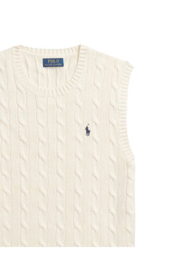 Polo Ralph Lauren Sweter 710979113003 Écru Regular Fit. Typ kołnierza: polo. Materiał: bawełna