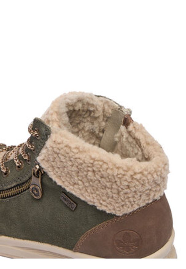 Rieker Trzewiki CEO-L7701-54 Zielony. Kolor: zielony. Materiał: skóra, zamsz