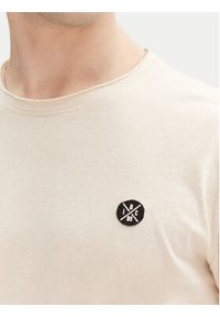 INDICODE T-Shirt Carlsin 41-121 Beżowy Regular Fit. Kolor: beżowy. Materiał: bawełna