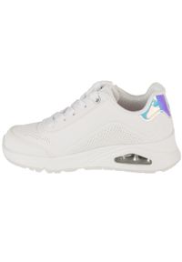 skechers - Buty sportowe Sneakersy dziewczęce, Uno Gen1 - Zip And Stride. Kolor: biały. Sport: turystyka piesza #2