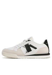 Calvin Klein Jeans Sneakersy Low Profile Runner Mod Vint YM0YM00695 Écru. Materiał: skóra