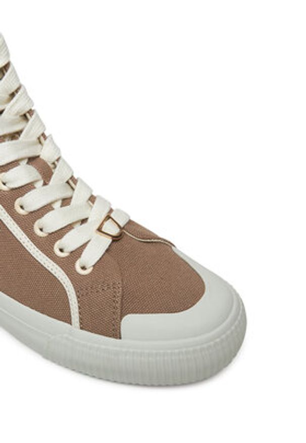 Coccinelle Trampki E4 SXG 24 02 01 Beżowy. Kolor: beżowy. Materiał: materiał