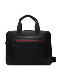 TOMMY HILFIGER - Tommy Hilfiger Torba na laptopa Th Foundation Computer Bag AM0AM14158 Czarny. Kolor: czarny. Materiał: skóra #3