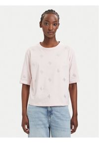 Guess T-Shirt V6GI18 K2985 Różowy jasny Regular Fit. Kolor: różowy. Materiał: bawełna #1