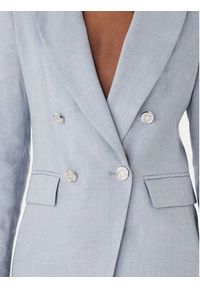 Marella Marynarka Bussola 2613041181 Błękitny Regular Fit. Kolor: niebieski. Materiał: len #2